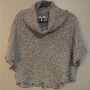 Joie gray cowl neck sweater small oversized short sleeved cape